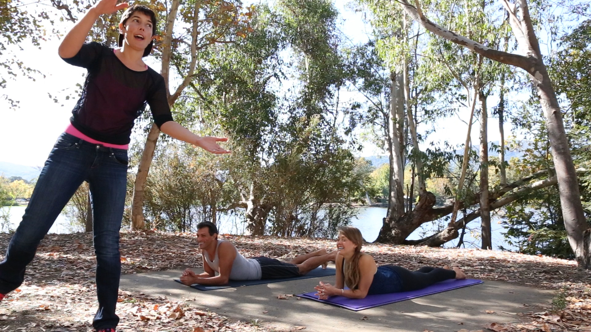 fitness video camera woman